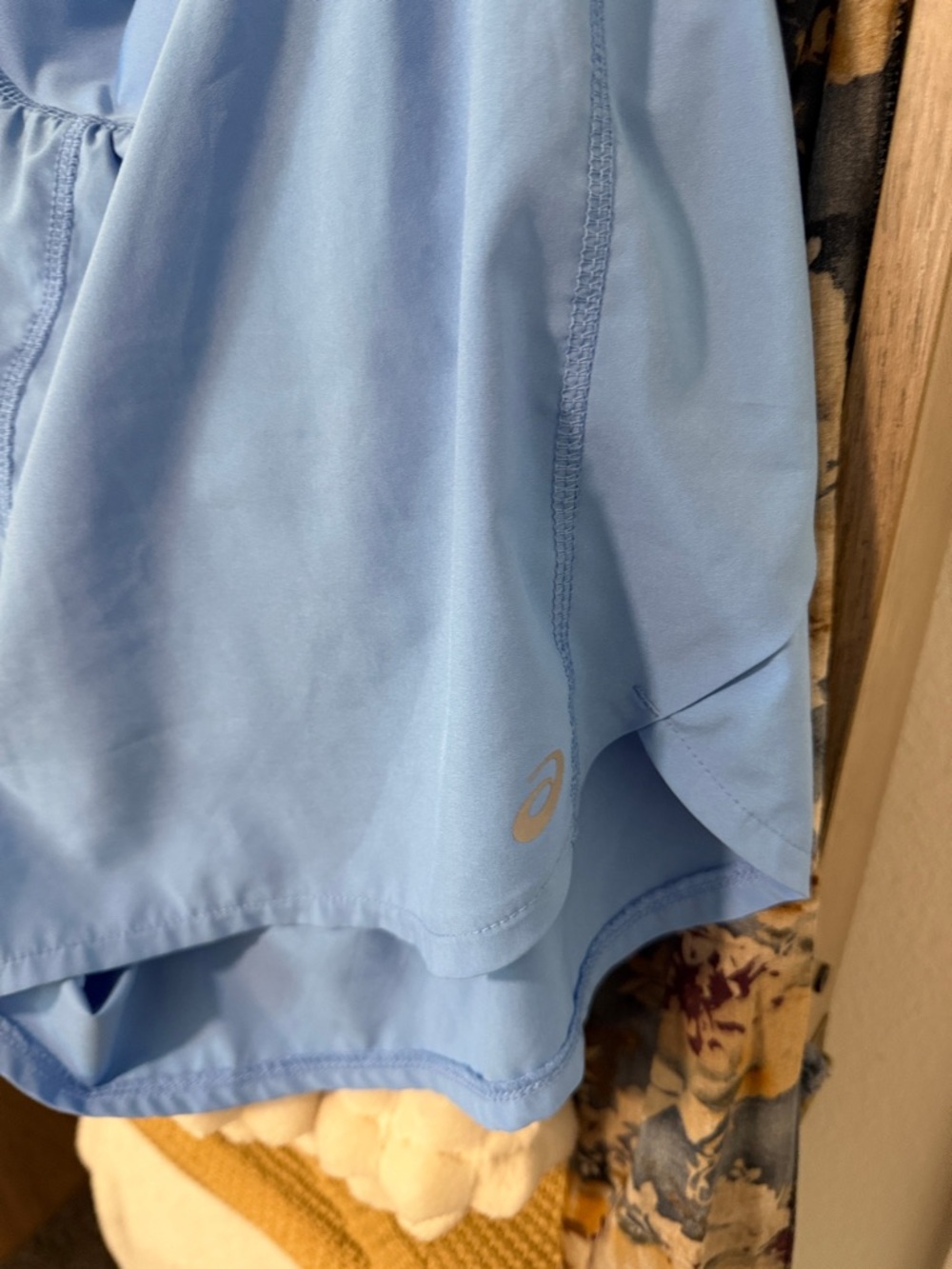 Asics Women’s Sky Blue Athletic Running Shorts - Picture 5 of 6